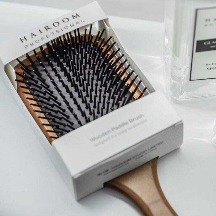 HAIROOM Wooden Paddle Brush Fixed Size