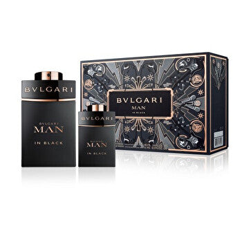 Bvlgari Man In Black 2pc Set - Eau De Parfum & Travel Spray 15ml 100ml