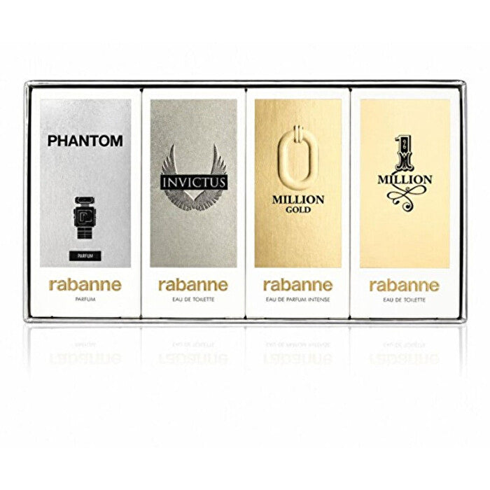 Paco Rabanne Man Mini Set 4 Pcs (1 Million Eau De Toilette 5ml & Million Gold Eau De Parfum Intense 5ml & Invictus Eau De Toilette 5ml & Phantom Parfum 5ml)