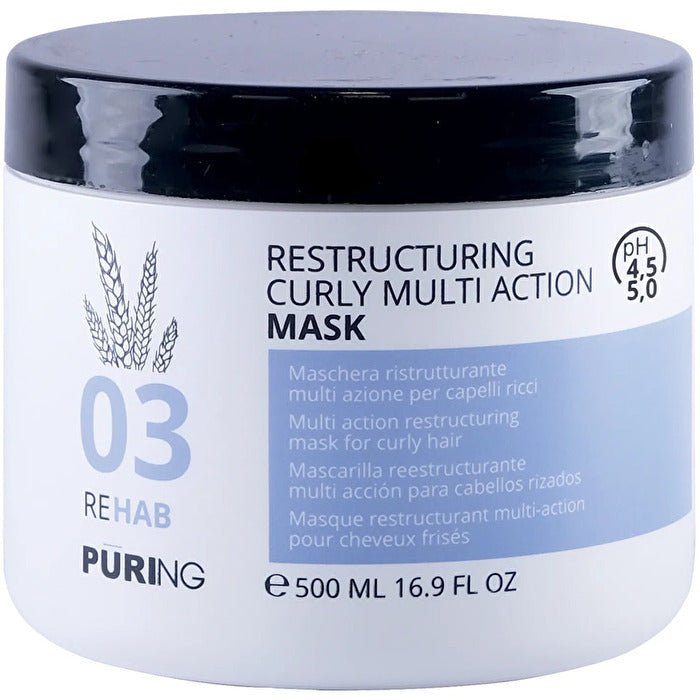 Puring 03 Rehab Restructuring Curly Multi Action Mask - Intenzivní Hydratační Maska Pro Kudrnate Vlnite A Krepate Vlasy 500ml