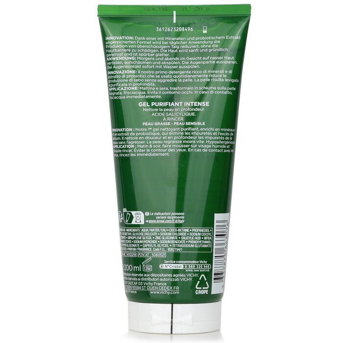 Vichy Normaderm Phytosolution Inten. Purifying Gel Oily Skin To Sensitive Skin 200ml
