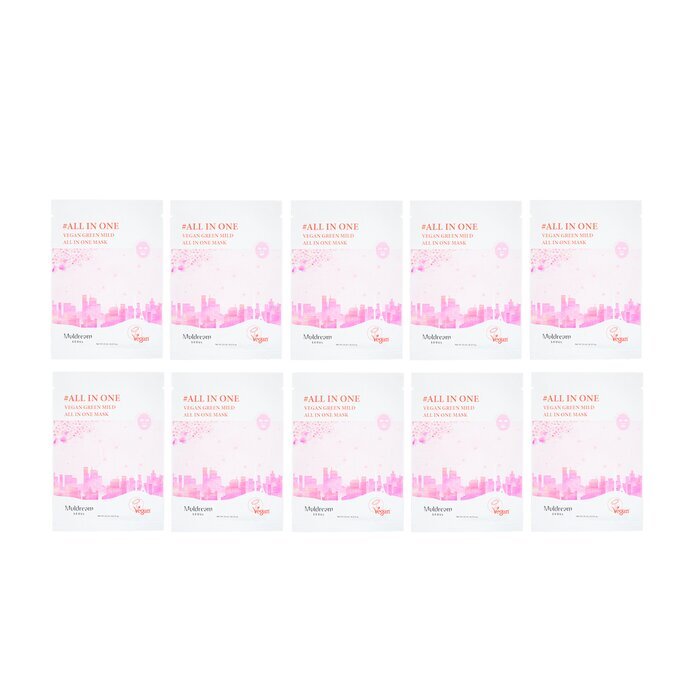 Muldream Vegan Green Mild All In One Mask 10pcs