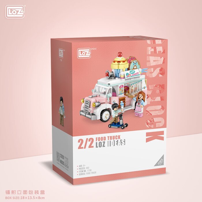 LOZ Mini Blocks - Dessert Cart Building Bricks Set 14 x 18 x 8 cm