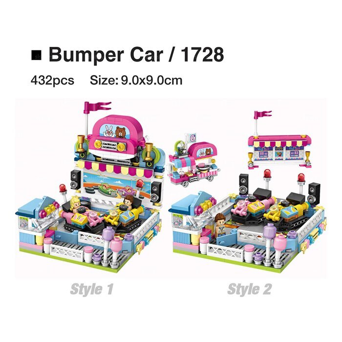LOZ Dream Amusement Park Series - Bumper Car Building Bricks Set 13.5 x 18 x 8cm
