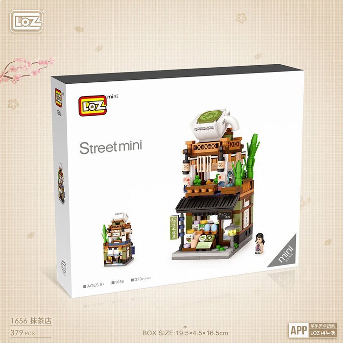 LOZ Street Series - Matcha Shop Building Bricks Set 16.5x12.5x8cm
