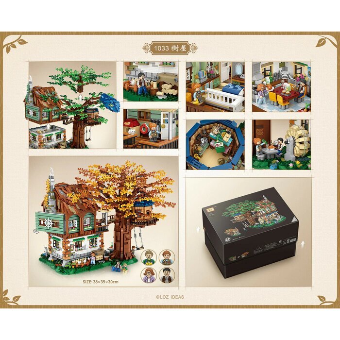 LOZ Mini Blocks - Tree House Building Bricks Set 41 x 28 x 11 cm