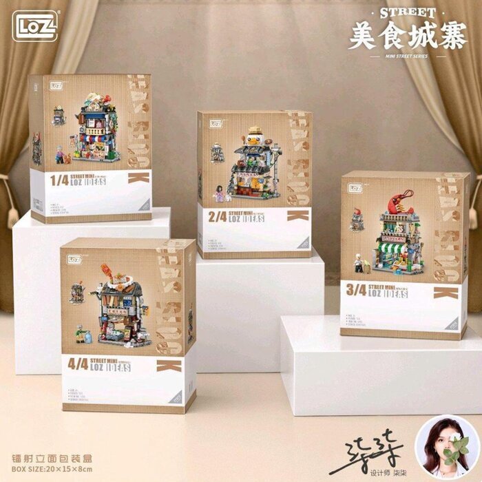 LOZ Mini Block - Granny's Snack Bar Building Bricks Set 20 x 15 x 8cm