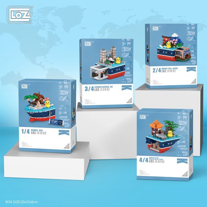 LOZ Duck Fleet Series - London Bridge Building Bricks Set 11 x 11 x 11cm
