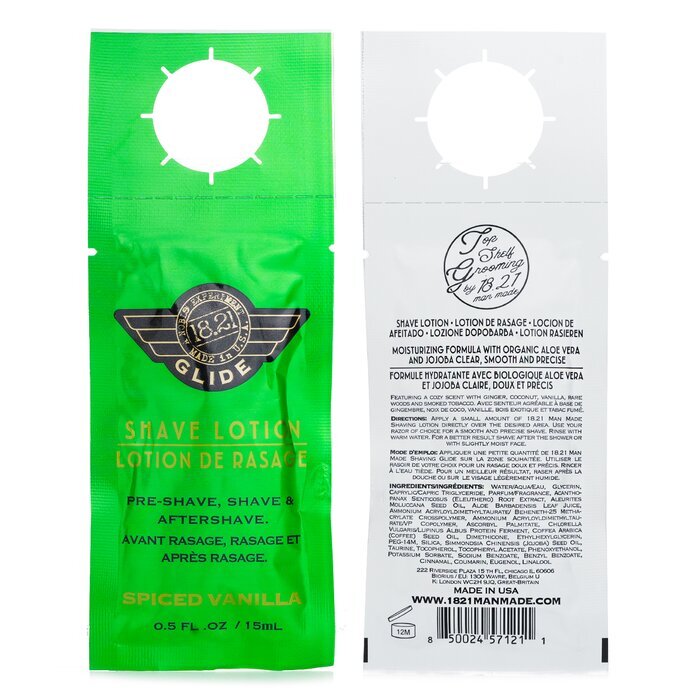 18.21 Man Made Glide Shave Lotion - # Spiced Vanilla 15ml/0.5oz
