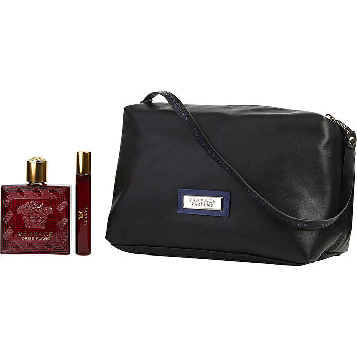 Versace Eros Flame Set Eau De Parfum 100ml & Miniature Eau De Parfum 10ml & Cosmetic Bag 100ml