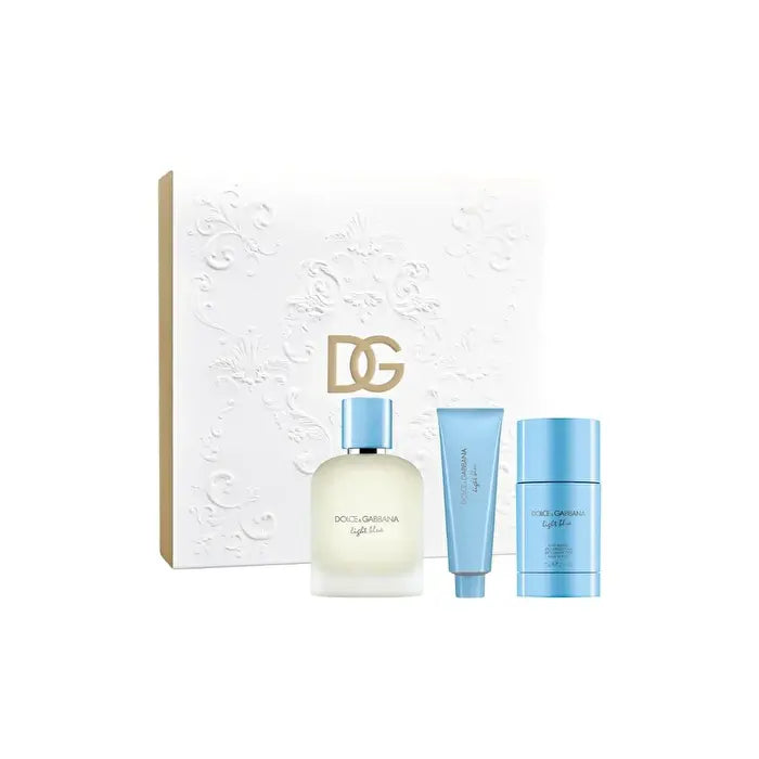 Dolce & Gabbana Light Blue Man Set Eau De Toilette 100ml & Sg 50ml & Deo Stick 75g