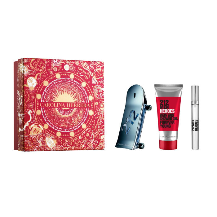 Carolina Herrera 212 Men Heroes Gift Set Eau De Toilette 90ml Shower Gel 100ml And Miniature Eau De Toilette 10ml 90ml