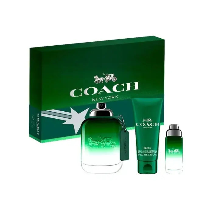 Coach Green Man Set Eau De Toilette 100ml & Eau De Toilette 15ml & All-over Shower Gel 100ml