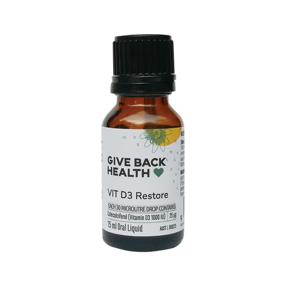 Give Back Health VIT D3 Restore Oral Liquid 15ml