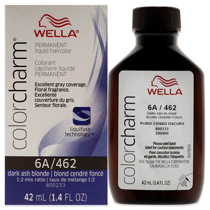 Wella Color Charm Permanent Liquid Hair Color - 462 6a Dark Ash Blonde For Unisex 30ml/1.42oz