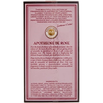 Monotheme Apotheose De Rose Woman Eau De Toilette 100ml