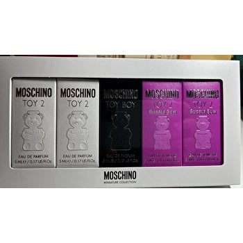 Moschino Unisex Mini Set 5x 5ml (toy 2 Eau De Parfum & Toy 2 Eau De Parfum & Toy Boy Eau De Parfum & Bubble Gum Eau De Toilette & Bubble Gum Eau De Toilette)