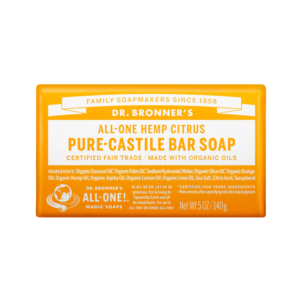 Dr. Bronner's Pure-Castile Bar Soap (Hemp All-One) Citrus 140g