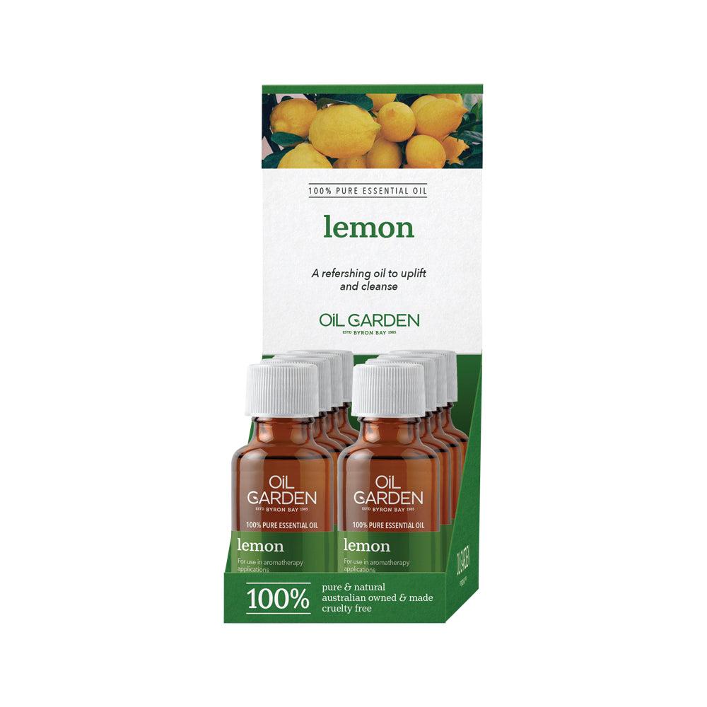Oil Garden Essential Oil Lemon 25ml x 8 Display