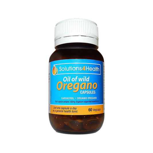 Solutions 4 Health Organic Oil of Wild Oregano Capsules 60vc