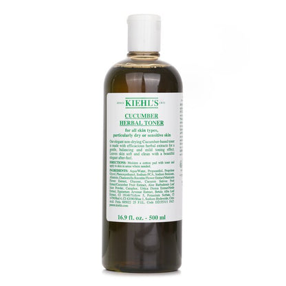 Kiehl's Cucumber Herbal Alcohol-Free Toner - For Dry or Sensitive Skin Types 500ml/16.9oz
