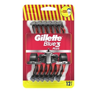 Gillette Blue3 Red ( 12 Pcs ) - Disposable Razors For Men