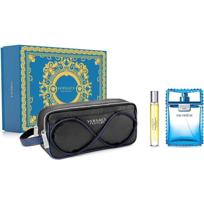 Versace Man Eau Fraiche Set Eau De Toilette 100ml & Eau De Toilette 10ml & Cosmetic Bag 100ml