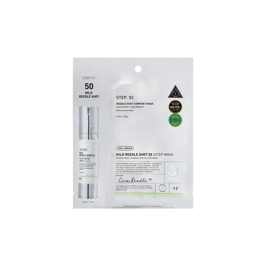 VT Cosmetics Cica Mild Reedle Shot 50 Sheet 2step Mask - Pleťová Maska 1.5g