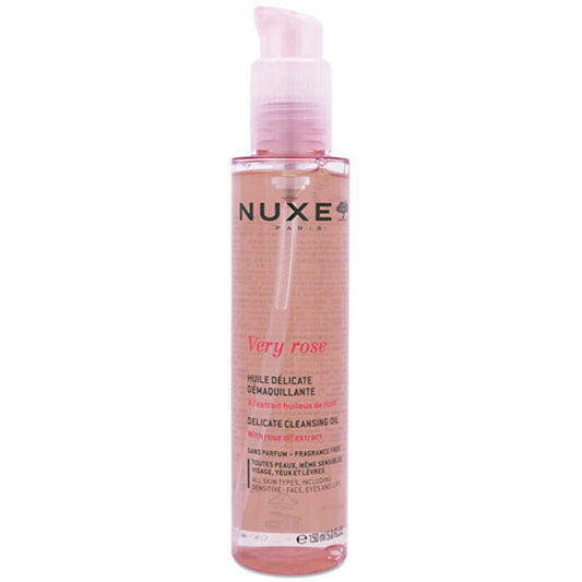 Nuxe Very Rose Delicate Cleansing Oil - Gentle Cleansing Oil For Face And Eyes 150ml