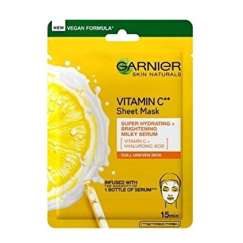 Garnier Skin Naturals Vitamin C Sheet Mask - Moisturizing Textile Mask To Brighten The Skin With Vitamin C 28.0g