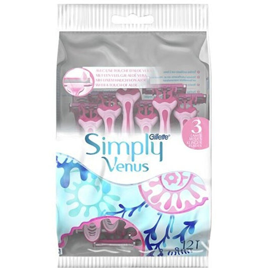 Gillette Simply Venus 3 Plus ( 8 & 4 Pcs ) - Disposable Razors