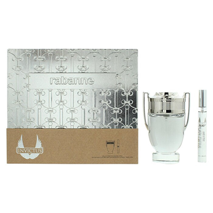 Paco Rabanne Invictus Gift Set Eau De Toilette 100ml Miniatures Invictus Eau De Toilette 10ml 100ml