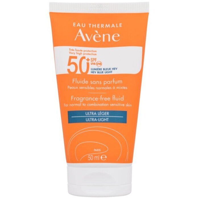 Avène Sun Fragrance-free Fluid Ultra-light Spf50+ (sensitive Normal And Combination Skin) 50ml