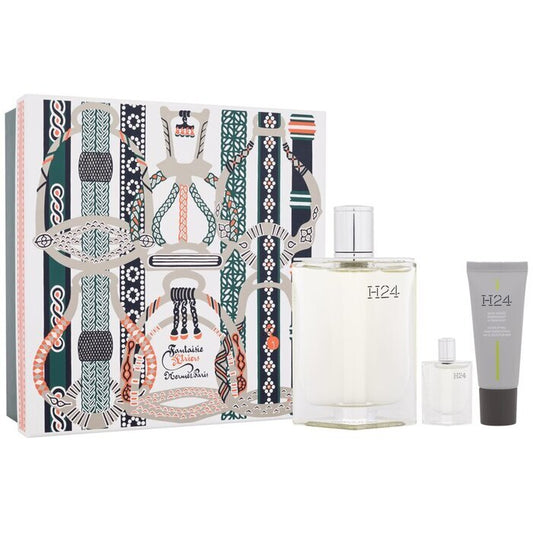Hermes H24 Gift Set Eau De Toilette 100ml Miniature Eau De Toilette 5ml And Moisturizing Face Cream 20ml 100ml