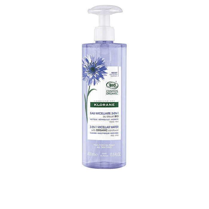 Klorane Micellar Water 3-in-1 Make-up Remover - Flower Micellar Water 3 In 1 400ml