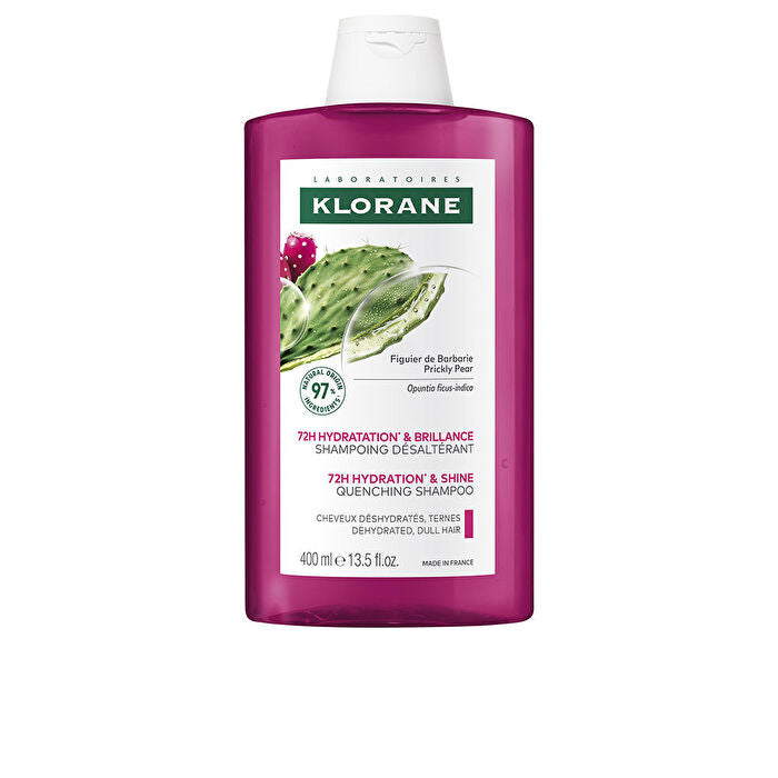 Klorane 72h Hydration & Shine Quenching Shampoo - Šampon S Opuncií 400ml