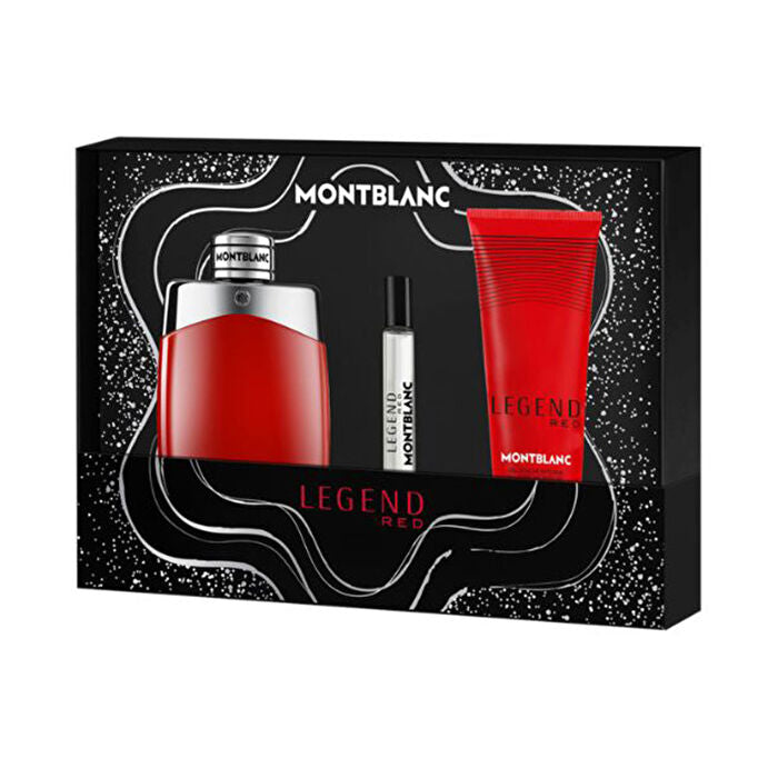 Mont Blanc Legend Red Man Set 3pcs Eau De Parfum 100ml & Eau De Parfum 7.5ml & Sg 100ml