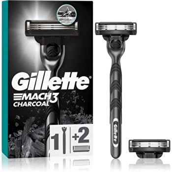 Gillette Mach3 Charcoal - Razor & 2 Replacement Heads