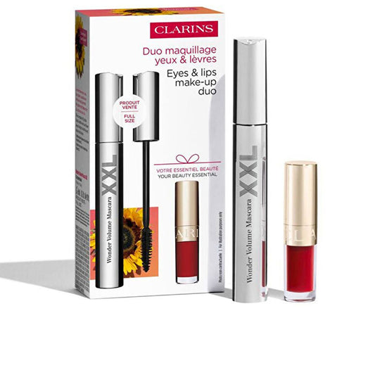 Clarins Eyes & Lips Make-up Duo Set Wonder Volume Xxl Mascara 8ml/lip Oil 1 4ml 9.4ml