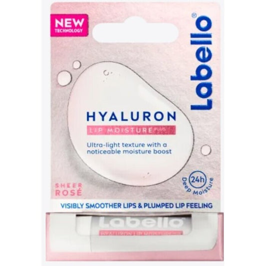 Labello Hyaluron Lip Moisture Plus Sheer Rose - Balzám Na Rty 5.2g