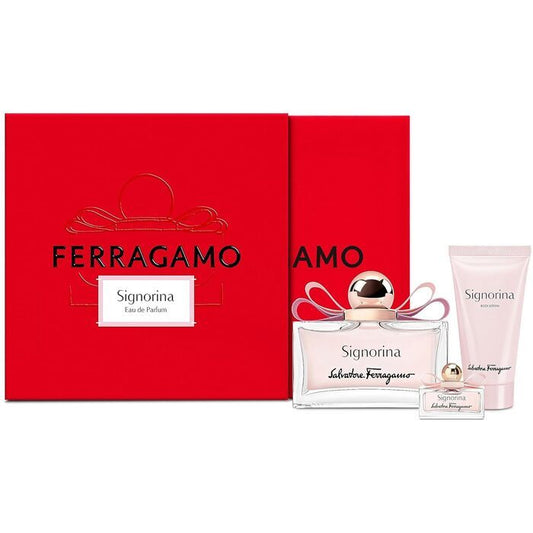 Salvatore Ferragamo Signorina Unica Gift Set Eau De Parfum 100ml Body Lotion 50ml And Miniature Eau De Parfum 5ml 100ml