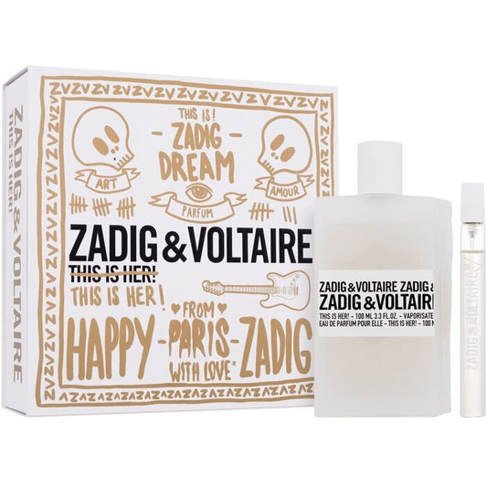 Zadig & Voltaire This Is Her! Dárková Sada Eau De Parfum 100ml A Miniaturka Eau De Parfum 10ml 100ml