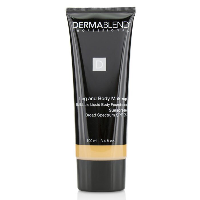 Dermablend Leg and Body Make Up Buildable Liquid Body Foundation Sunscreen Broad Spectrum SPF 25 - #Medium Natural 40N 100ml/3.4oz