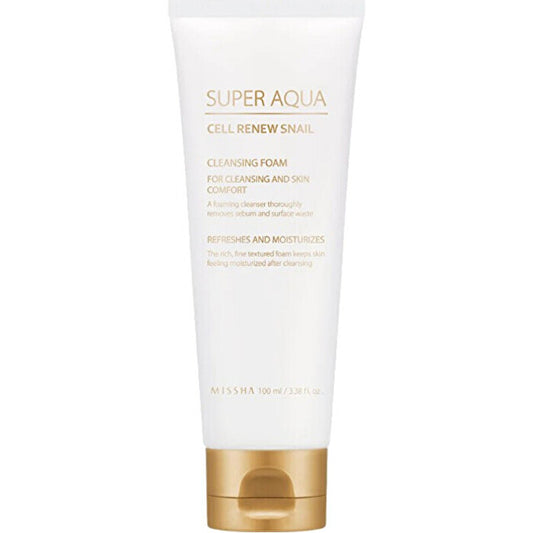 Missha Super Aqua Cell Renew Snail Cleansing Foam - Čisticí Pleťová Pěna Se šnečím Extraktem 100ml