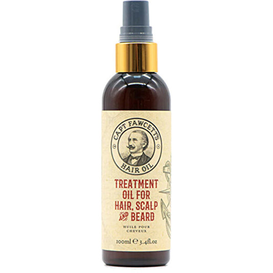 Captain Fawcett Hair Scalp And Beard Oil - Vyživující Olej Na Vlasy Pokožku Hlavy A Vousy 100ml