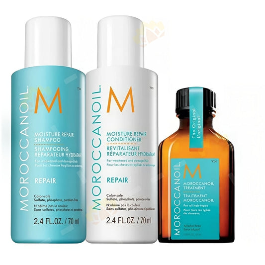 Moroccanoil Repair Moisture Travel Trio - Dárková Sada Vlasove Kosmetiky 1ml