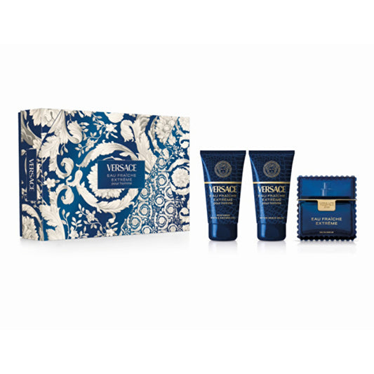 Versace Man Eau Fraiche Extreme Gift Set Eau De Parfum 50ml Shower Gel 50ml And After Shave Balm 50ml 50ml