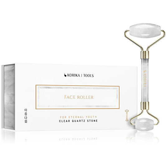 Korika Face Roller ( White ) - Masážní Váleček Na Obličej Z čisteho Křemene