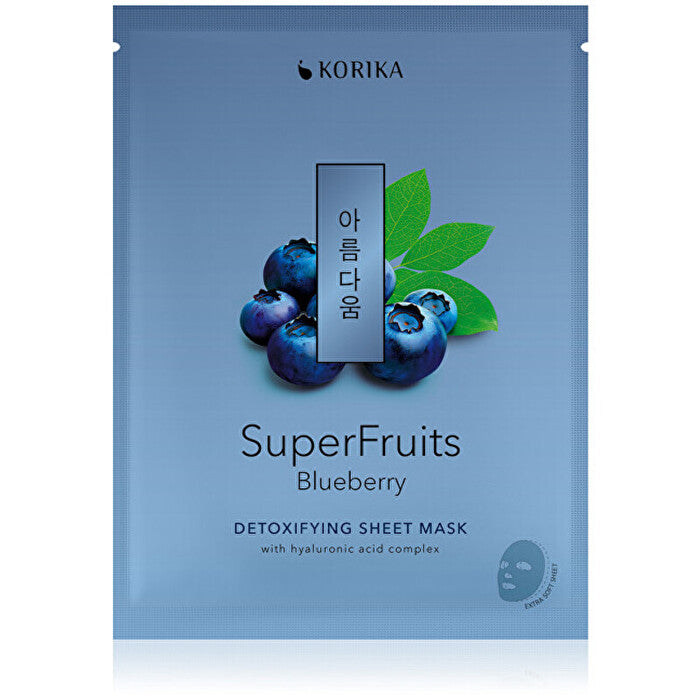 Korika Superfruits Detoxifying Sheet Mask ( Blueberry ) 25.0g