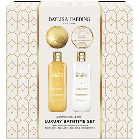 Baylis & Harding Luxury Bath Time Set ( Mandarinka & Grapefruit ) - Dárková Sada Koupelove Peče